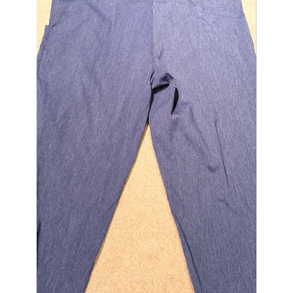 Lucy Activewear Blue Heathered Cinch Ankle Athletic Pants SZ M Drawstring Capris - Picture 7 of 7